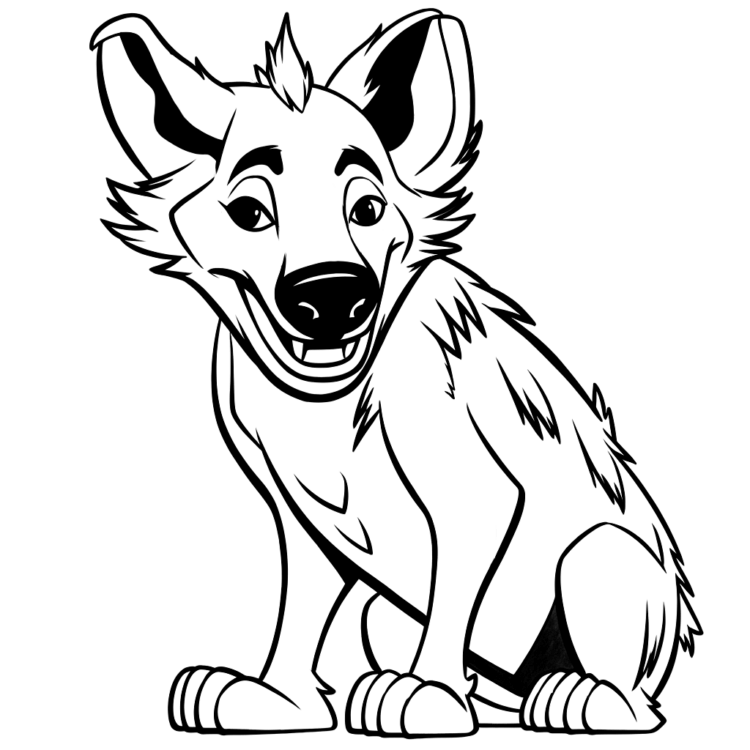 Hyena coloring pages
