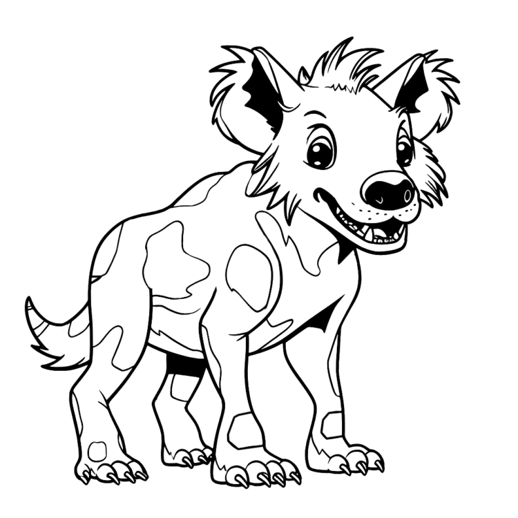 Hyena free coloring pictures