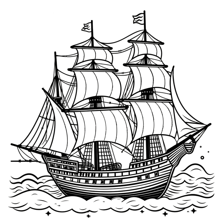 Schiff Ausmalbilder zum Ausdrucken