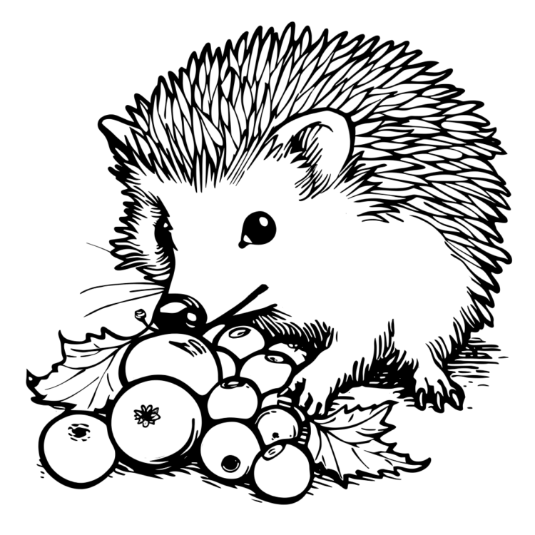 Coloring picture A hedgehog