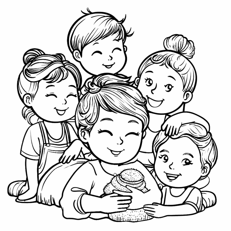 Coloring picture family fun