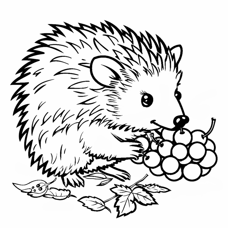 Ausmalbild Igel kostenlos ausdrucken