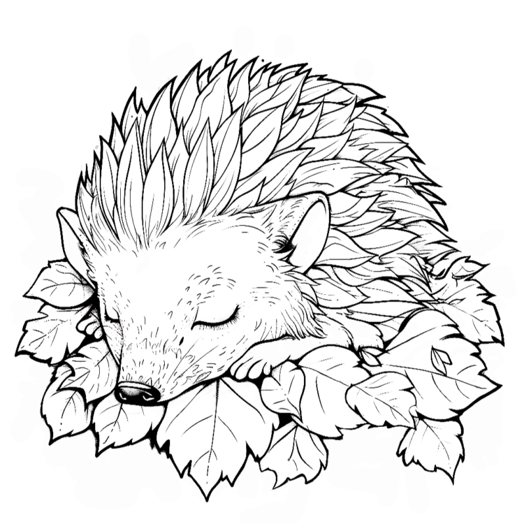 Dibujo para colorear Erizo de peluche