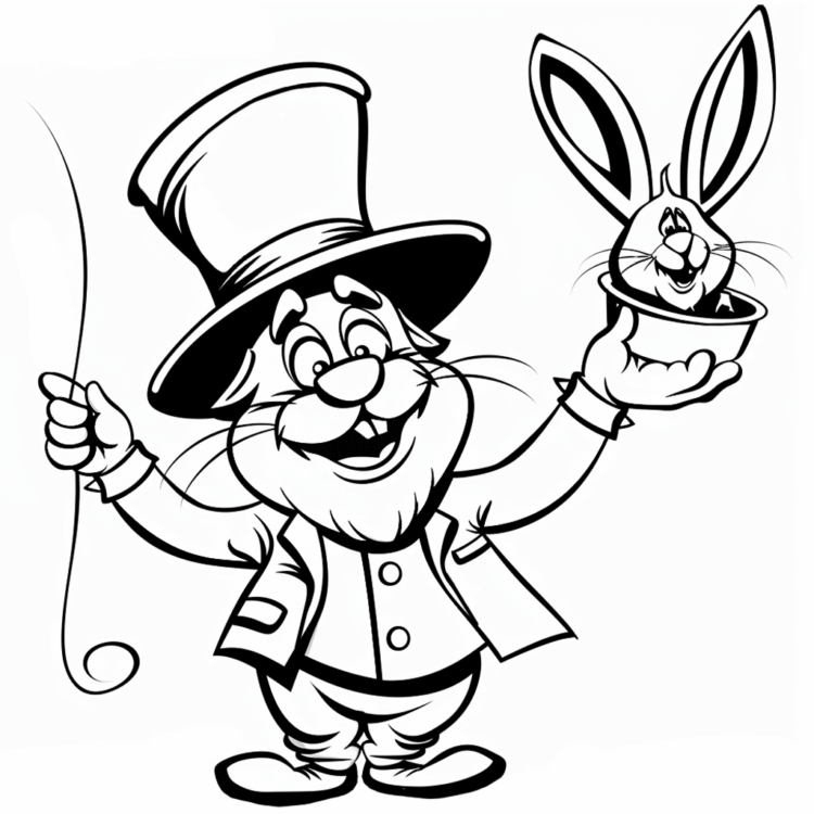 Magic wizard coloring page