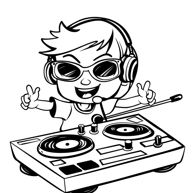 Coloring picture Musical melodies