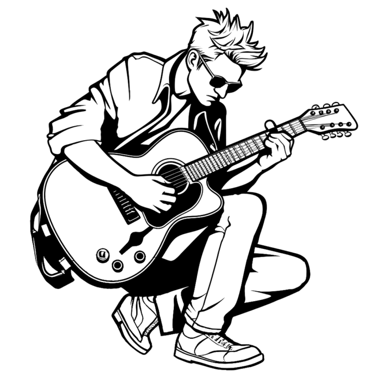 Coloring picture musical instrument