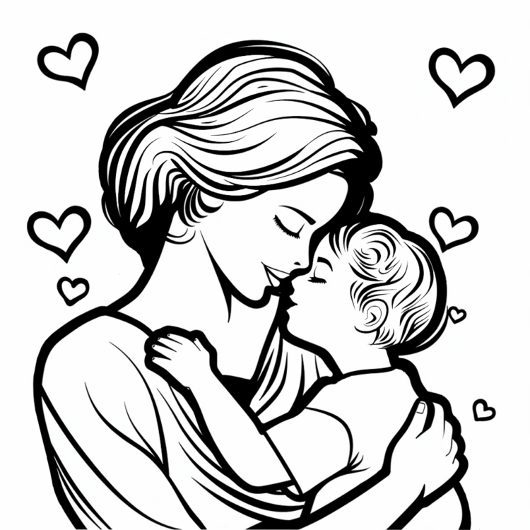 Mother's Day coloring page