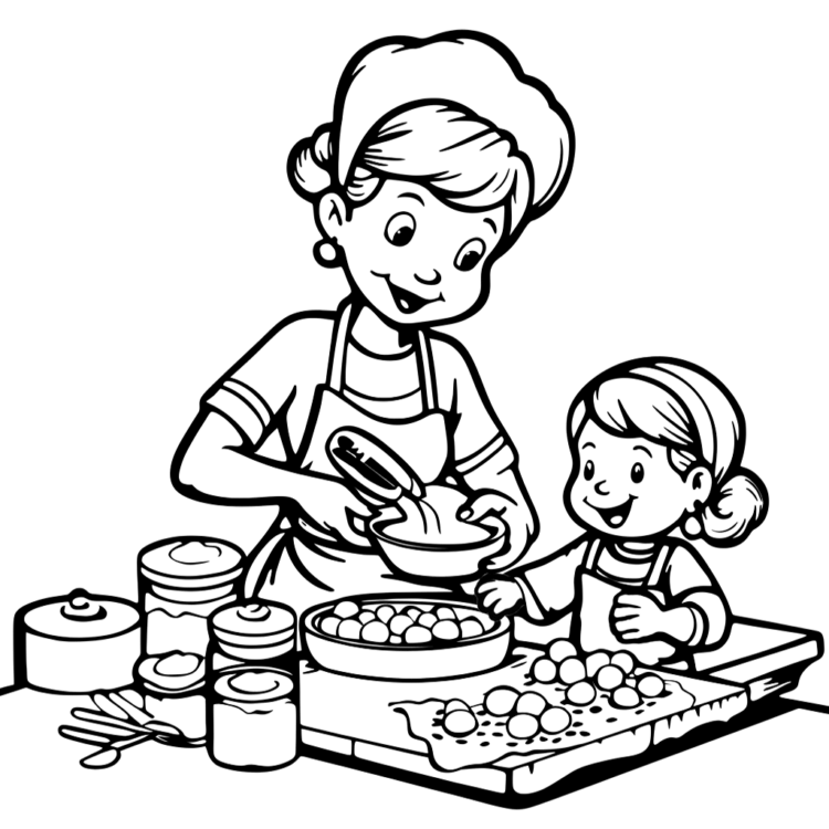 Mother's Day coloring page
