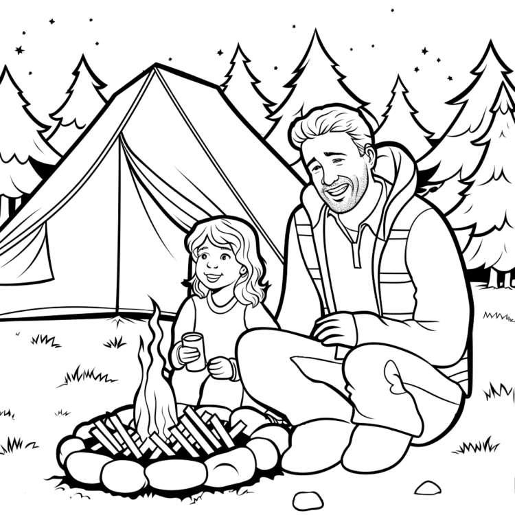 Ausmalbild Papas Stärke