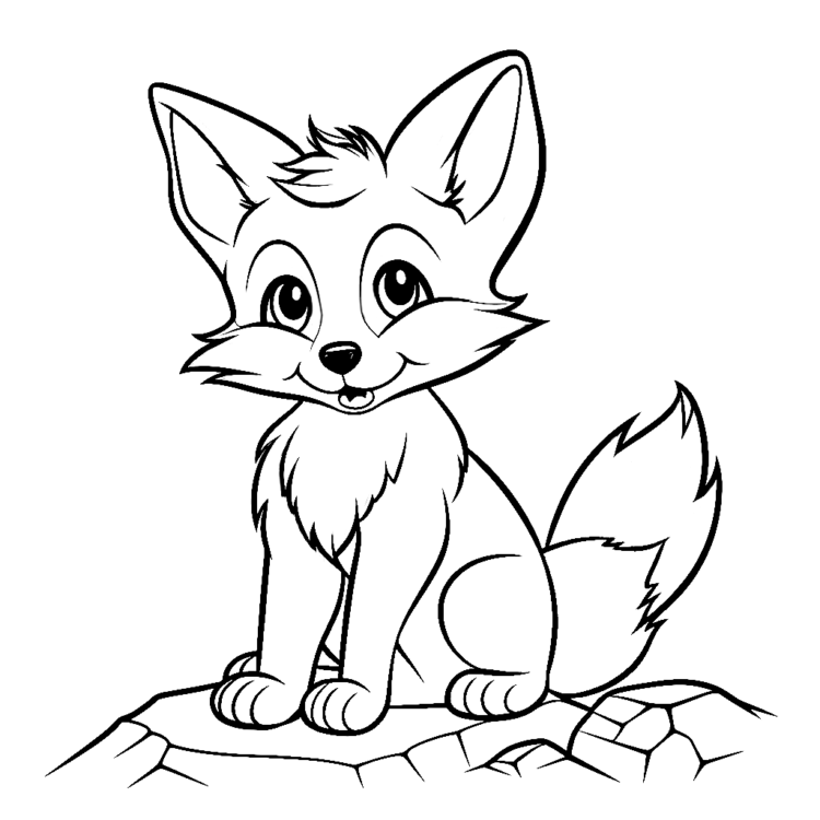 Coloring picture Furry Wanderer