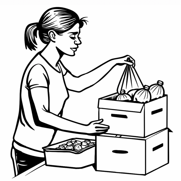 Coloring picture New Year's Eve food