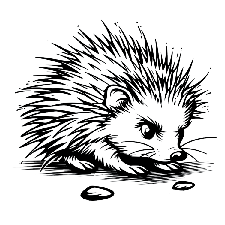 Ausmalbild Stacheliger Igel