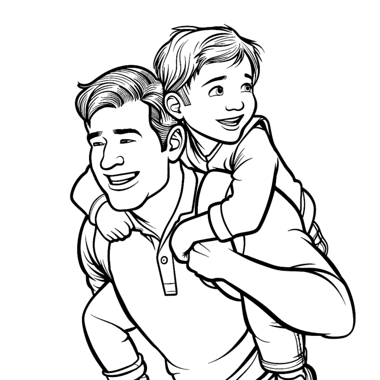 Coloring picture paternal bond