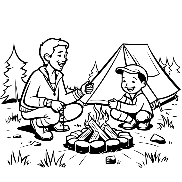 Fatherly pride coloring page