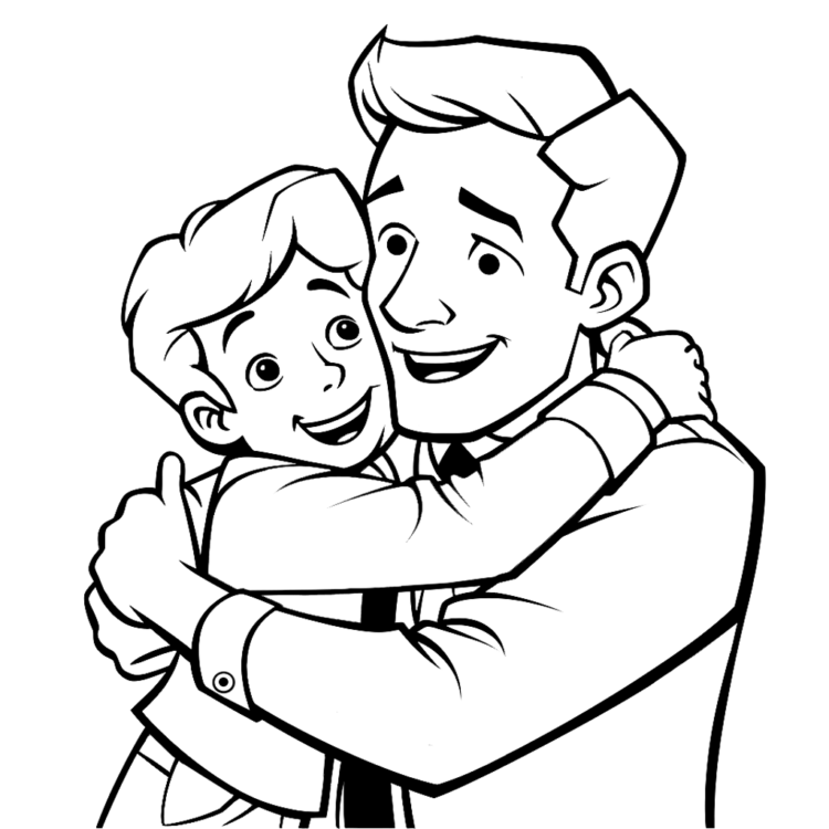 Coloring picture Father's Day fun