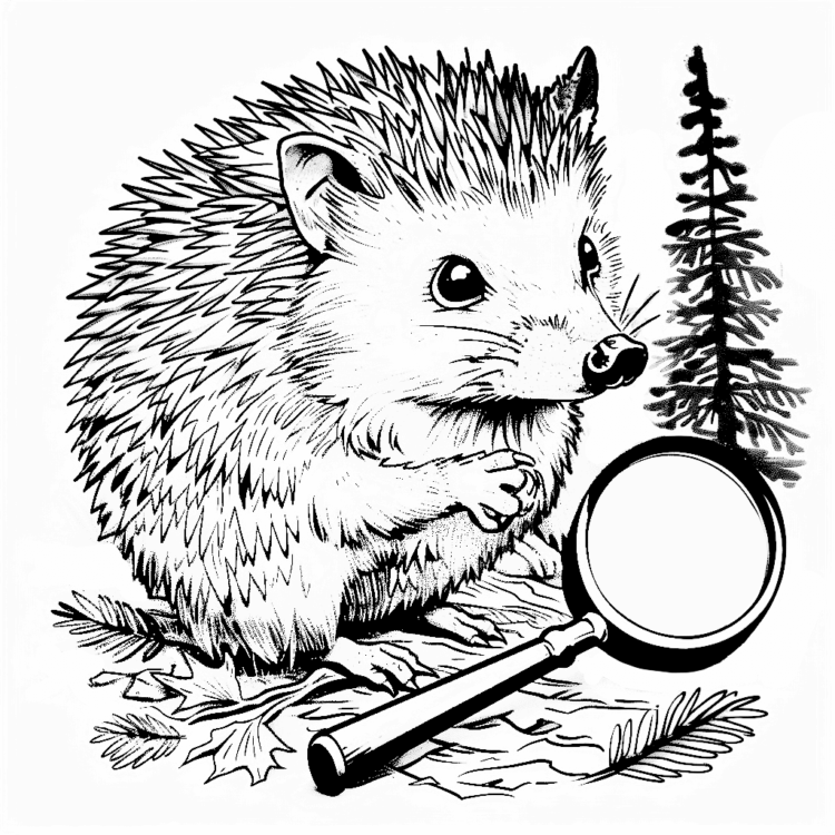 Ausmalbild Wandernder Igel