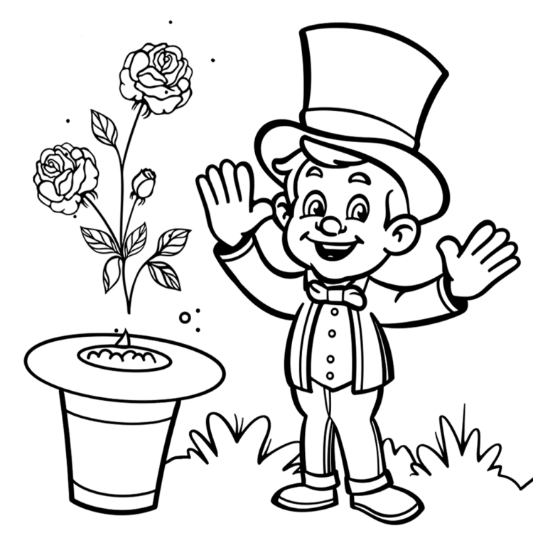Coloring picture wizard craft