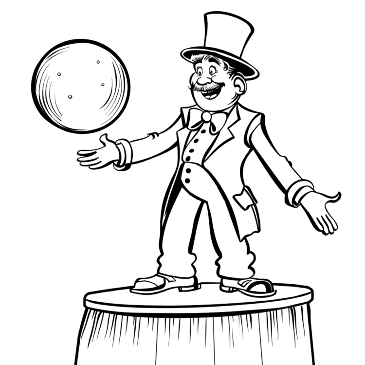 Coloring picture magic spectacle