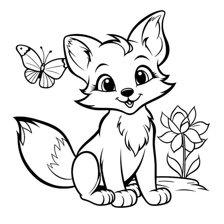 Red fox coloring pictures to print out