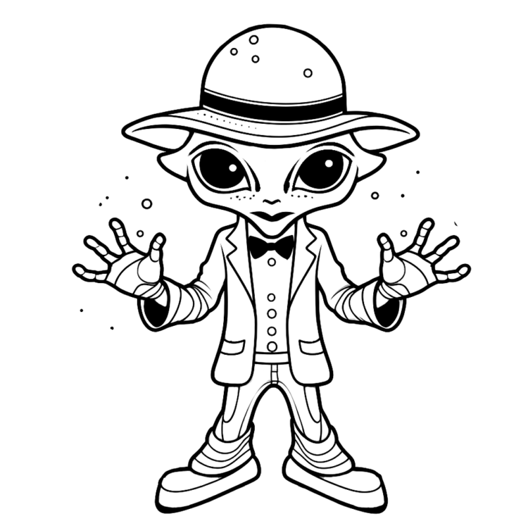 Alien-Malvorlage