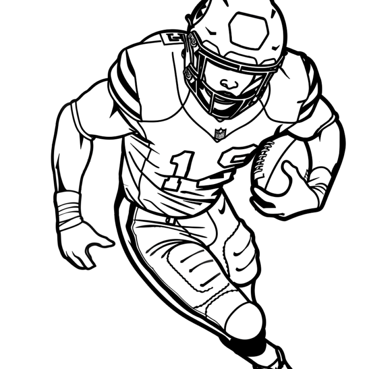 Dibujo para colorear Mandala de fútbol americano