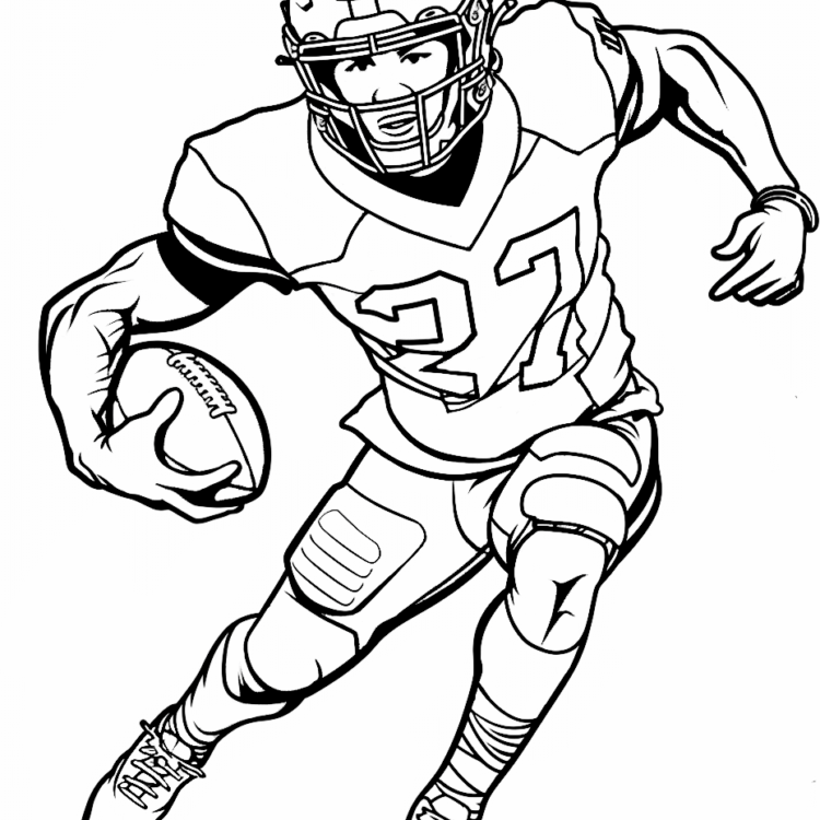 Dibujo para colorear Jugador de fútbol americano