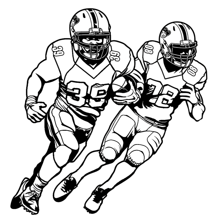 Dibujo para colorear Equipo de fútbol americano