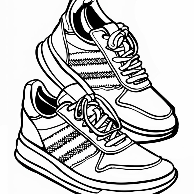 Ausmalbild Attraktive Schuhe