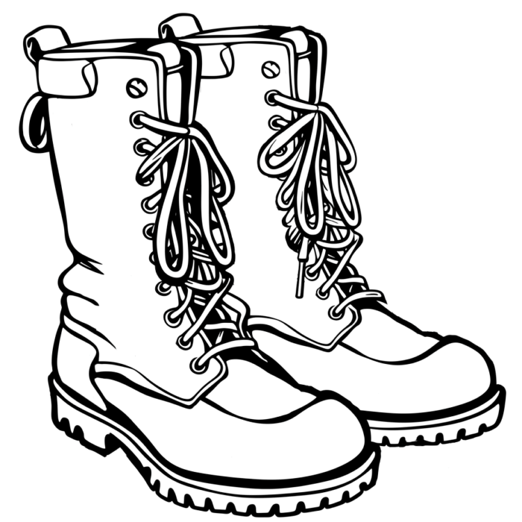 Ausmalbild Auffällige Schuhe