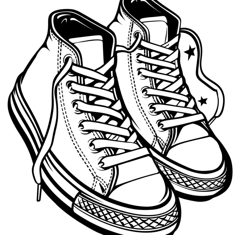 Ausmalbild Bequeme Schuhe