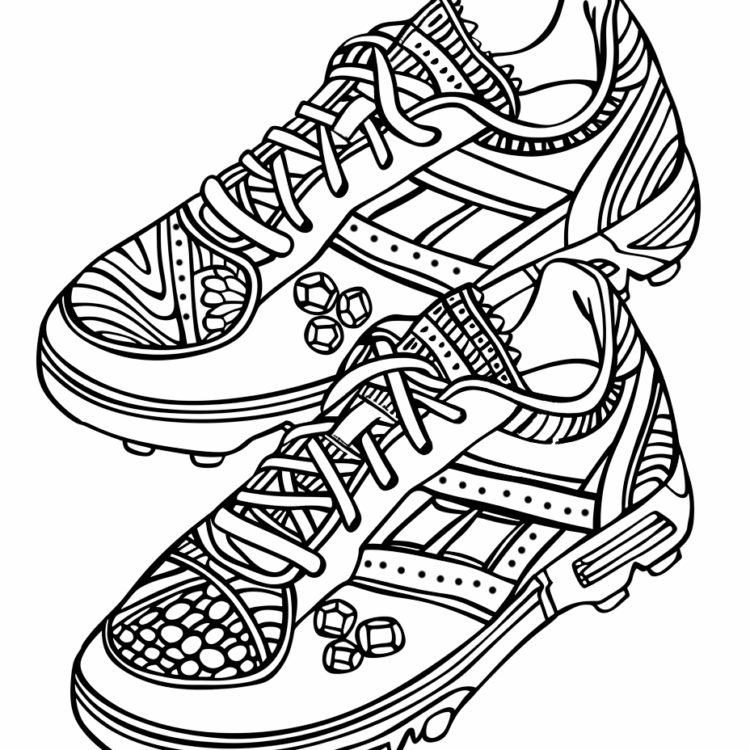 Dibujo para colorear botas de fútbol
