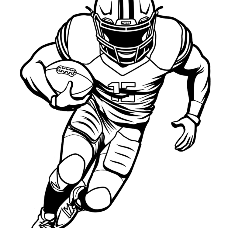 Dibujo para colorear Acción intensa-Fútbol americano