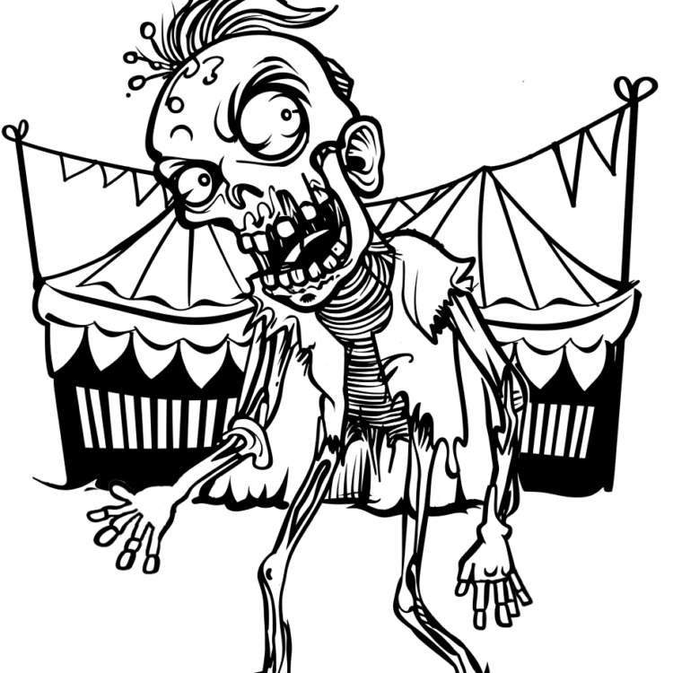 Coloring picture carnival zombie