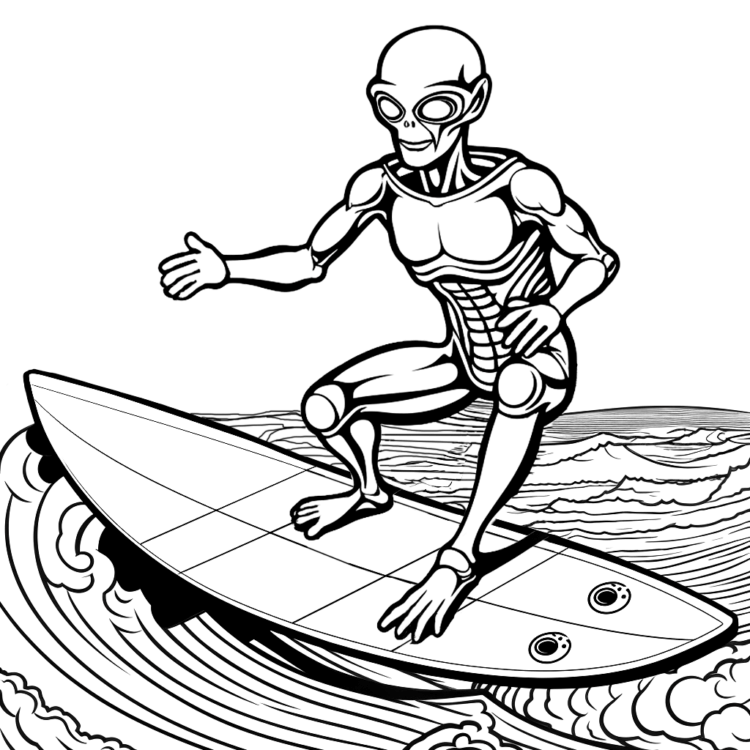 Dibujo para colorear Extraño extraterrestre