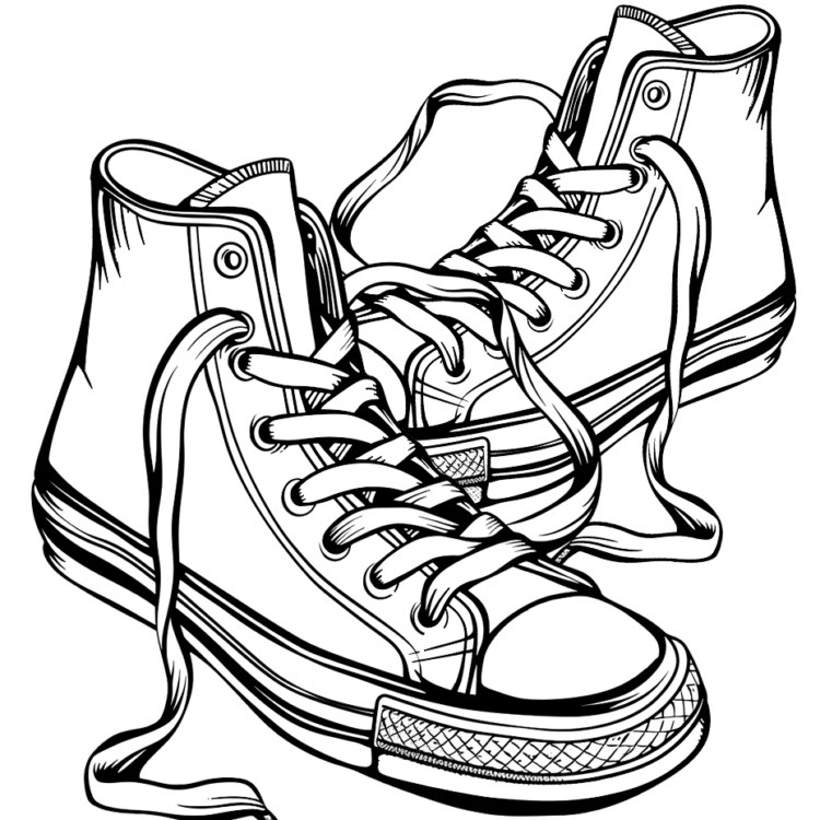 Ausmalbild Sneakers