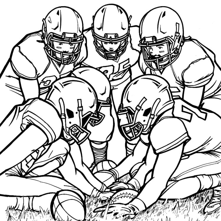 Dibujo para colorear Fútbol americano emocionante