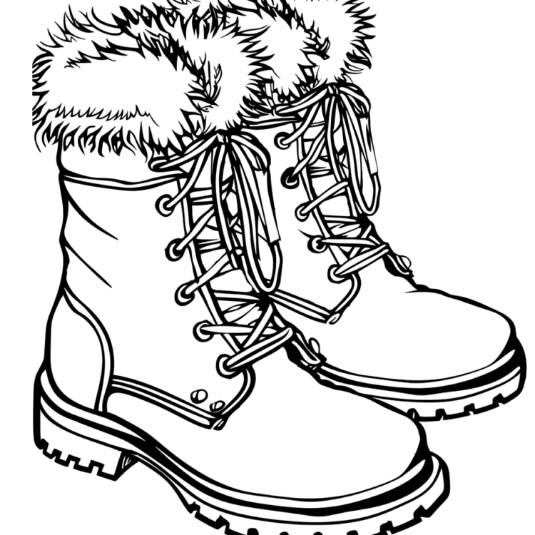 Ausmalbild Stilvolle Schuhe