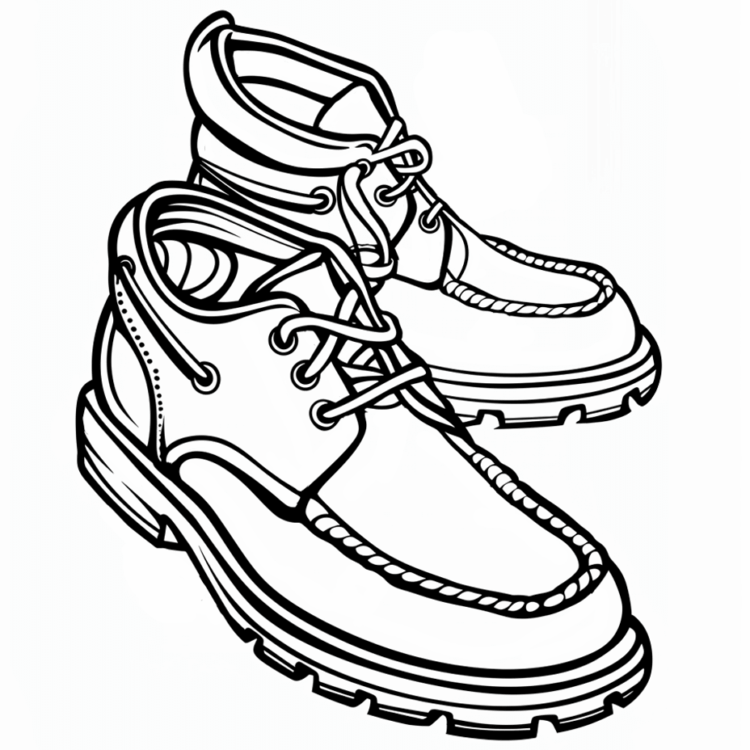 Dibujo para colorear zapatos bonitos