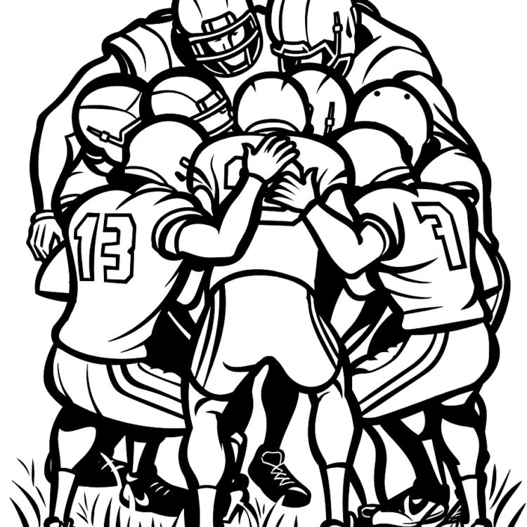Dibujo para colorear Team Spirit Fútbol Americano