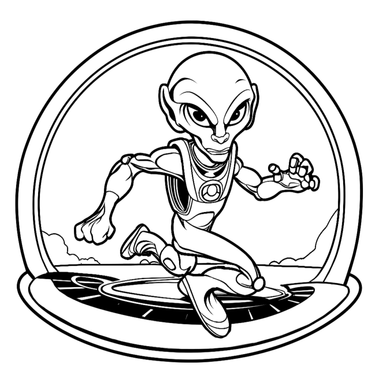 Ausmalbild Ufo kostenlos ausdrucken