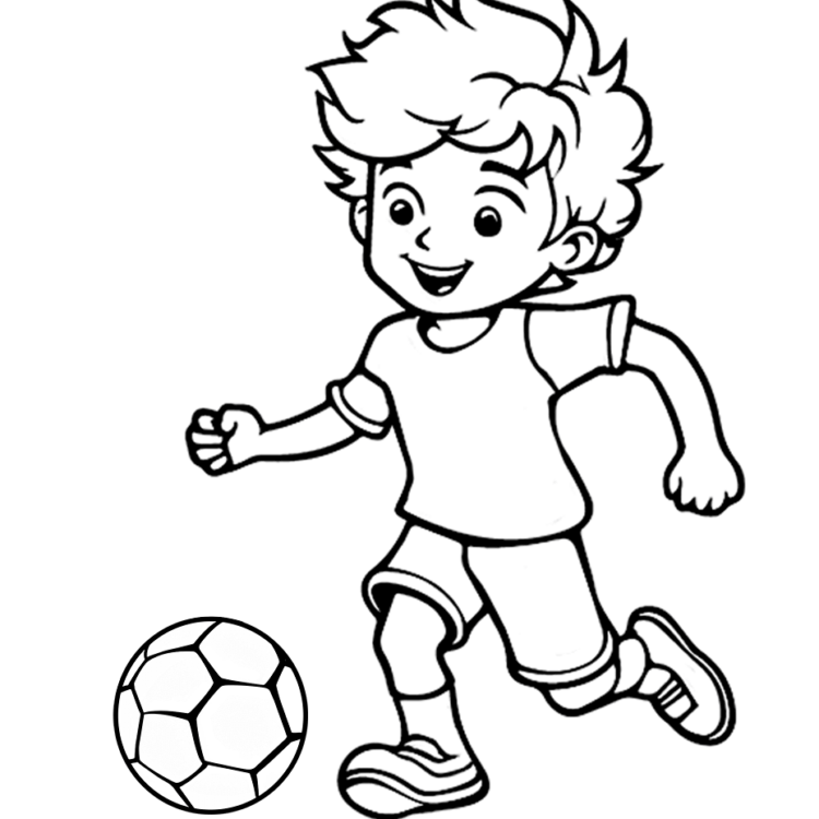 Fútbol EM 2024 Página para colorear
