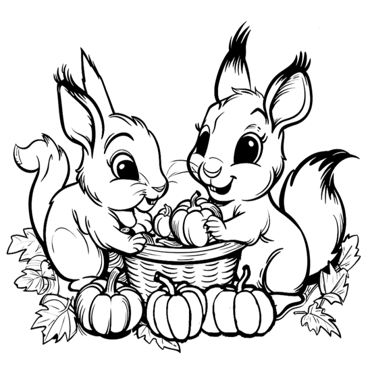 Autumn pictures to color