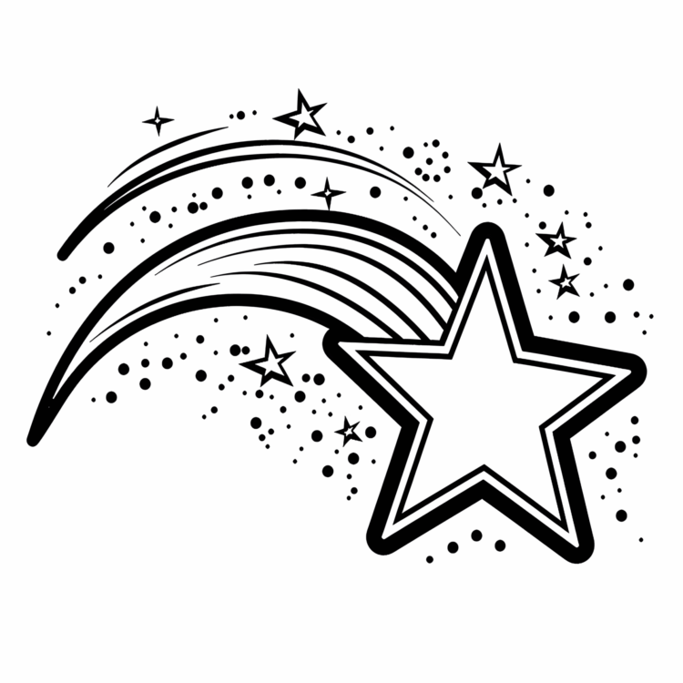 Dibujo para colorear de Estrella fugaz