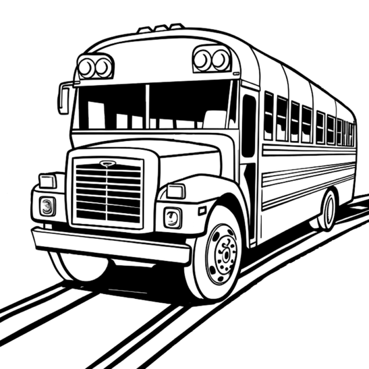 Dibujo para colorear autobús antiguo
