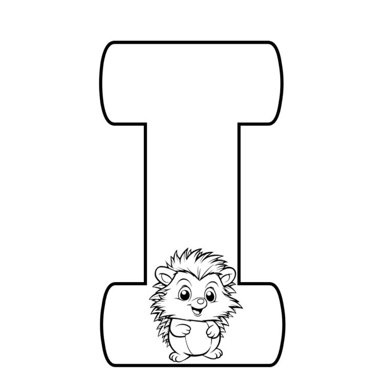 Coloring picture letter I