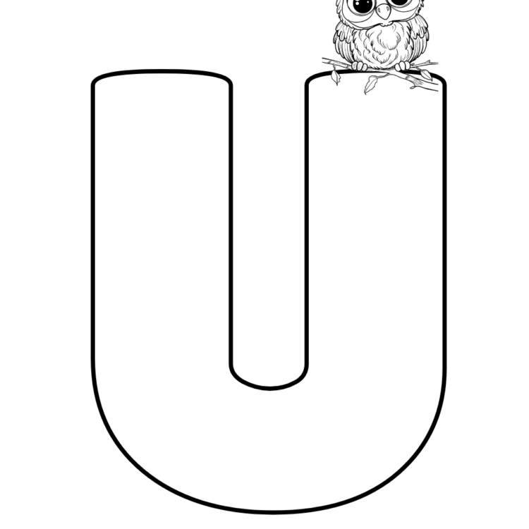 Coloring picture letter U