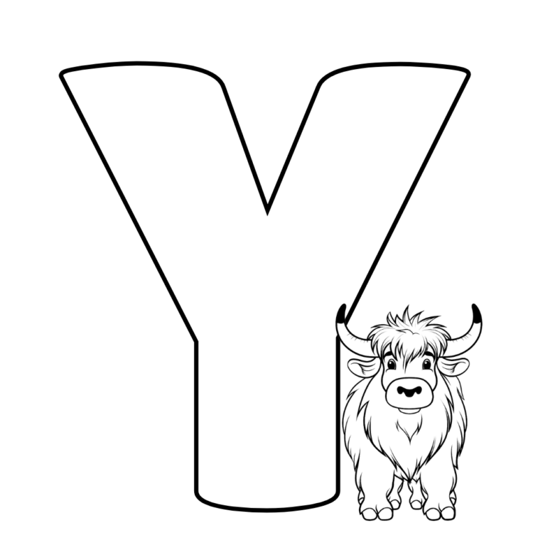 Coloring picture letter Y