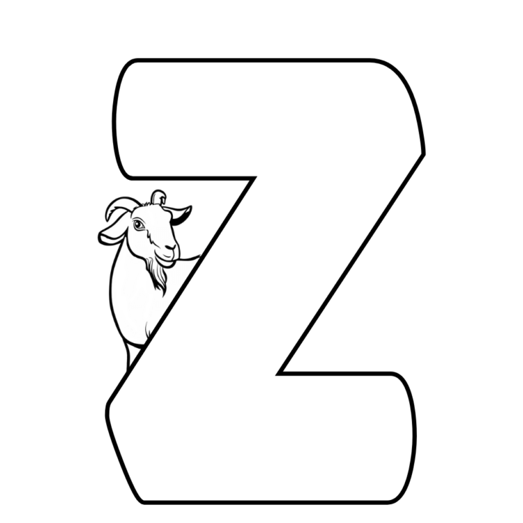 Coloring picture letter Z