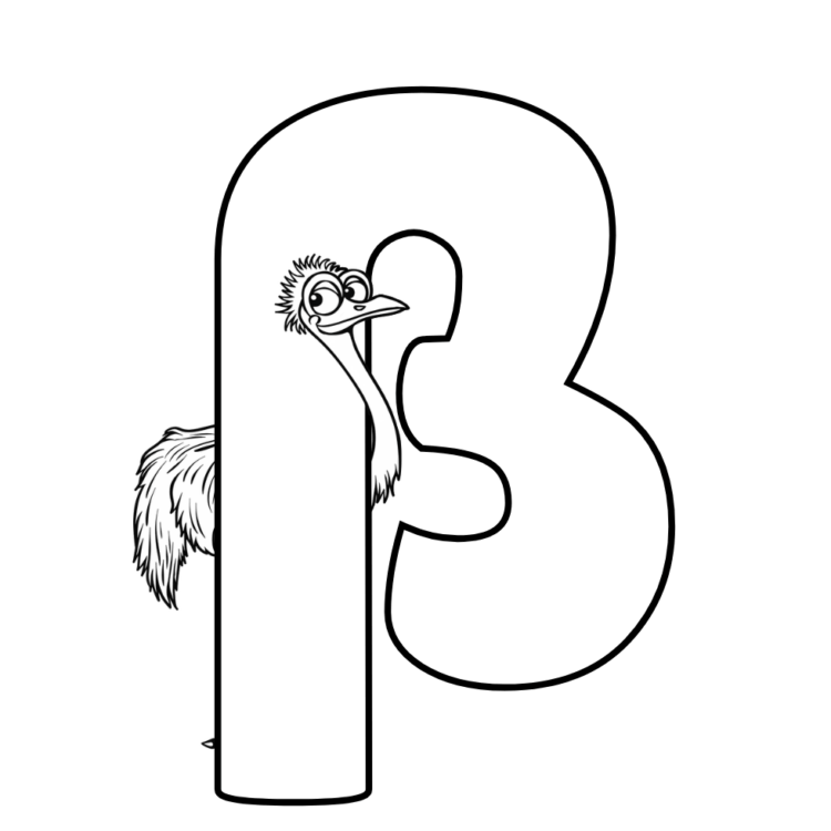 Coloring picture letter ß