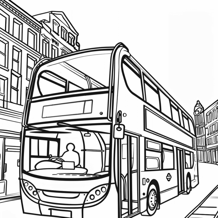 Coloring picture Cool Bus